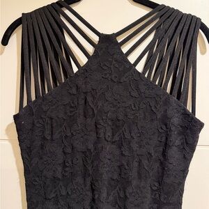 Dress the Population Black Lace Backless Dress